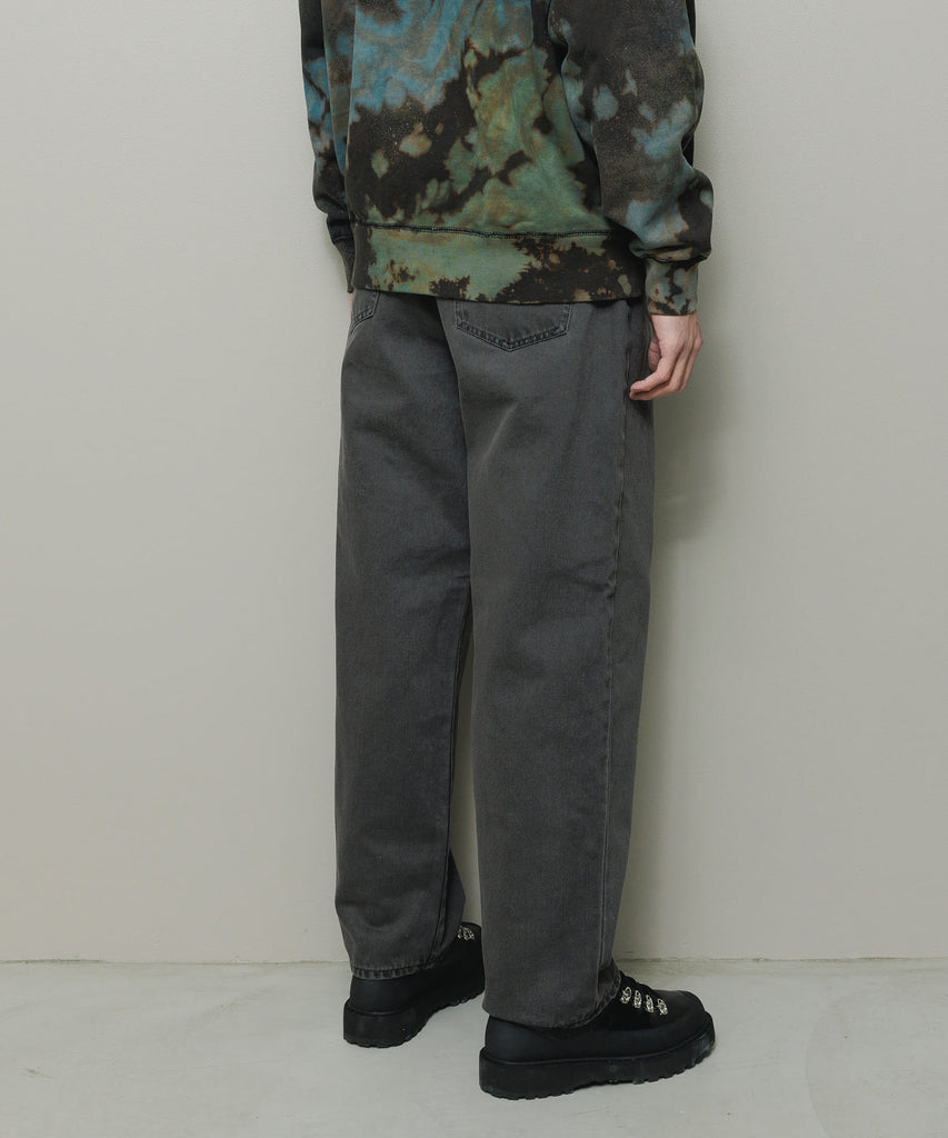 BAL ORIGINAL "PIGMENT DYED DENIM PANTS" CARBON BLACK