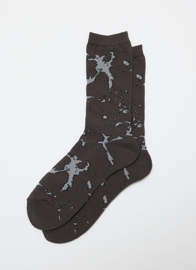 BAL ORIGINAL "JACQUARD SOCKS" CHARCOAL