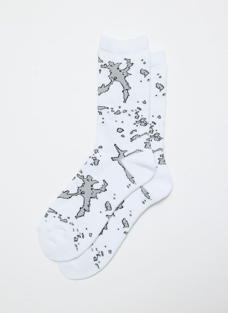 BAL ORIGINAL "JACQUARD SOCKS" WHITE