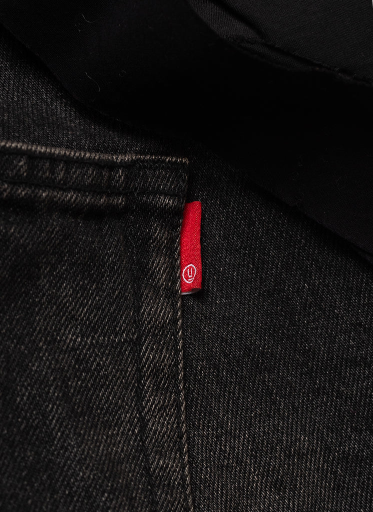 UNDERCOVER "FRINGED WIDE LEG JEANS" BLACK