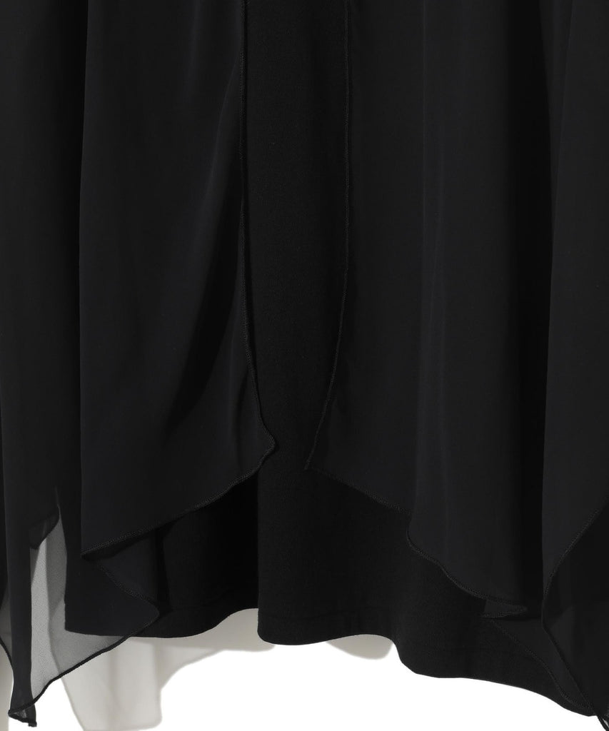 UNDERCOVER "TULLE L/S TOP" BLACK