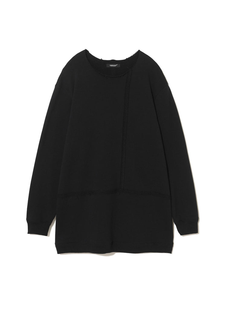 UNDERCOVER "RAW NECK COTTON PULLOVER" BLACK