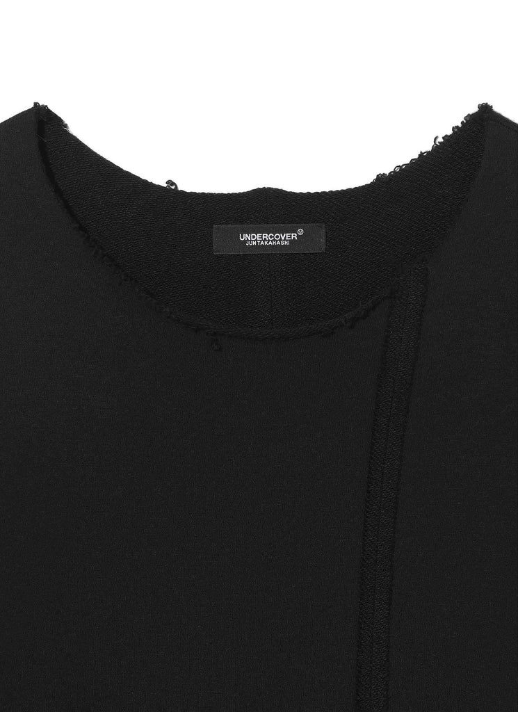 UNDERCOVER "RAW NECK COTTON PULLOVER" BLACK