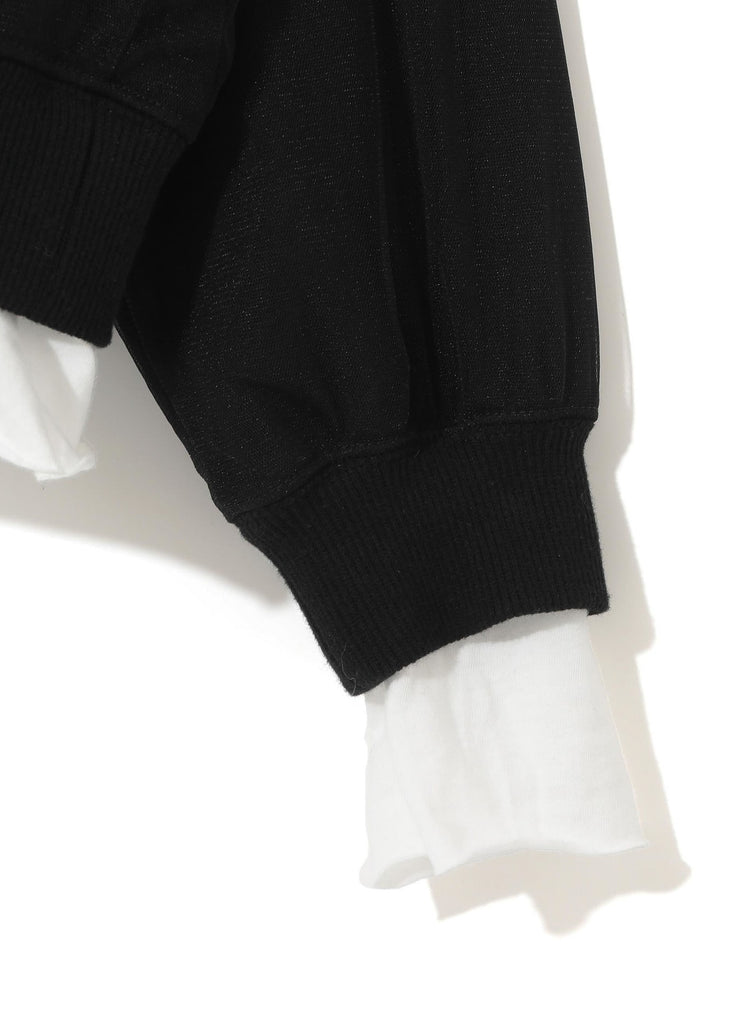 UNDERCOVER "LAYERED NYLON TULLE CARDIGAN" BLACK