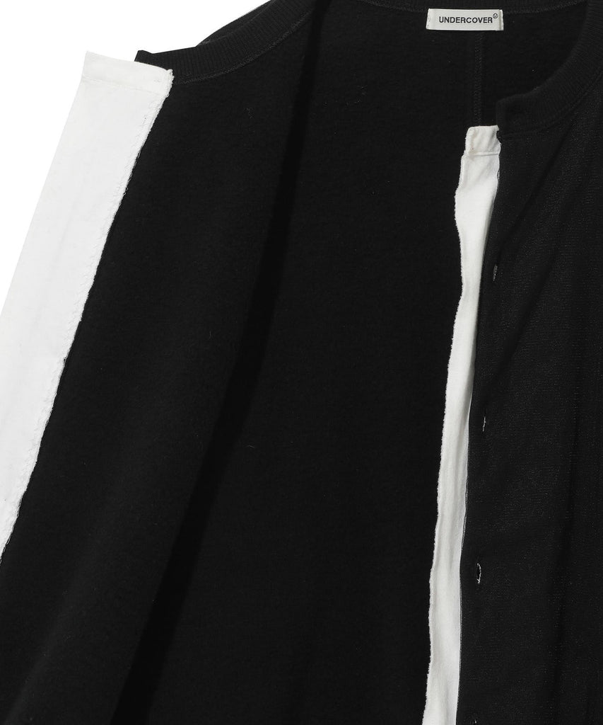 UNDERCOVER "LAYERED NYLON TULLE CARDIGAN" BLACK