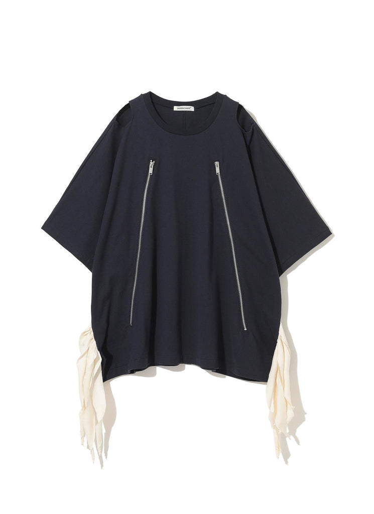 UNDERCOVER "FRINGE S/S TOP" NAVY