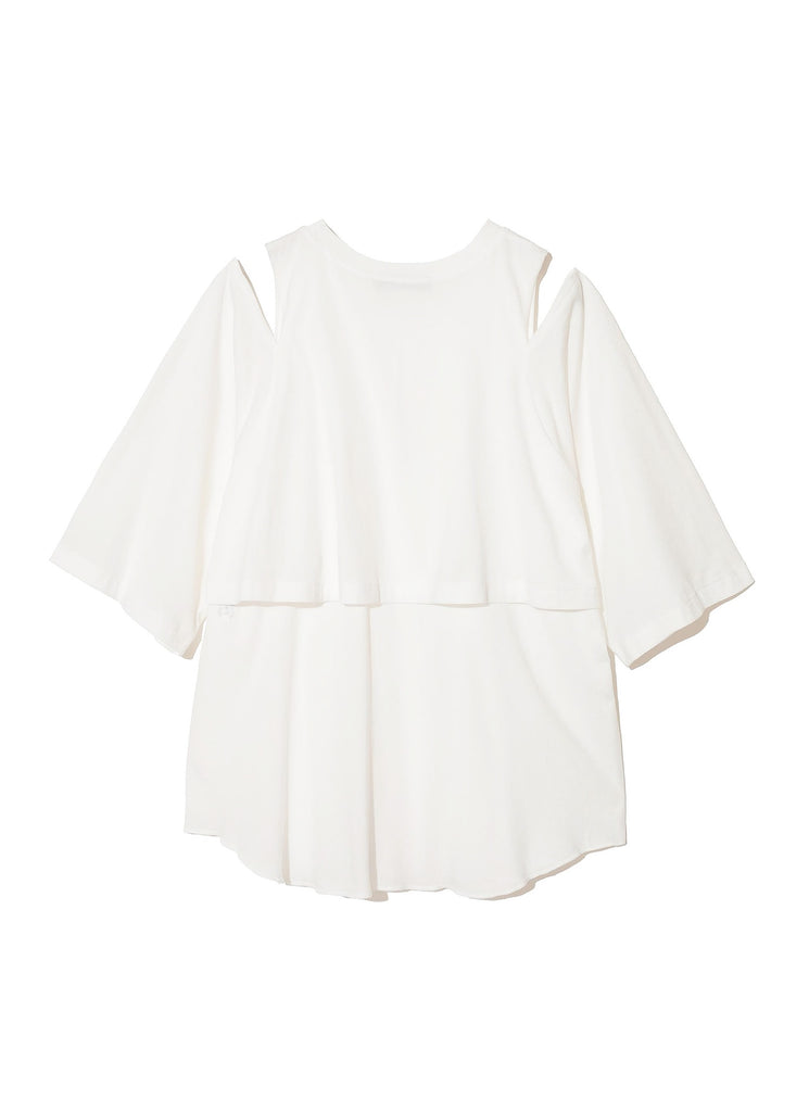 UNDERCOVER "OPEN SHOULDER TOP" WHITE