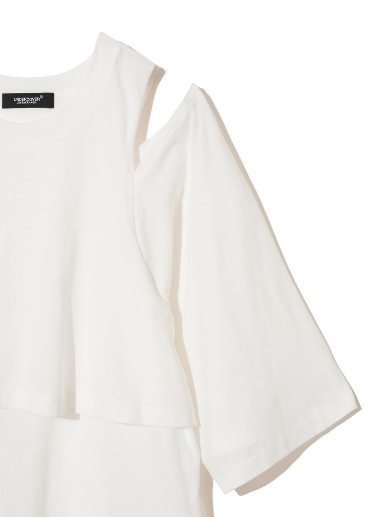 UNDERCOVER "OPEN SHOULDER TOP" WHITE