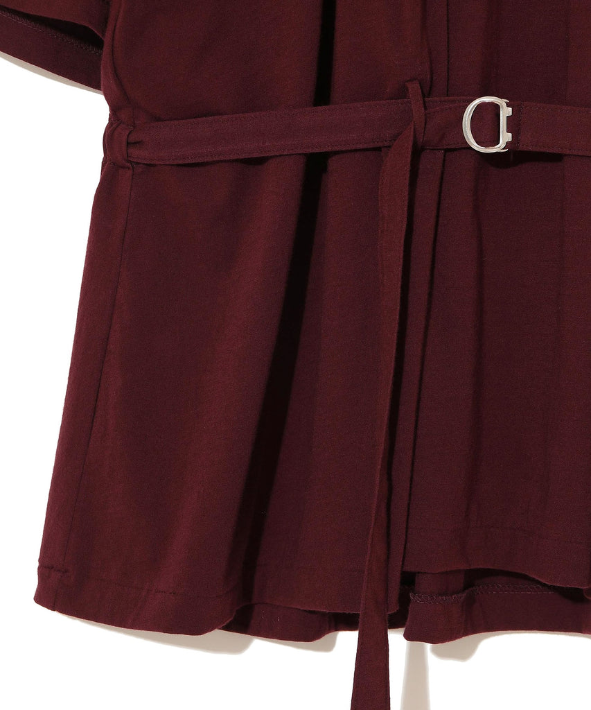 UNDERCOVER "COTTON GATHERED TOP" BORDEAUX