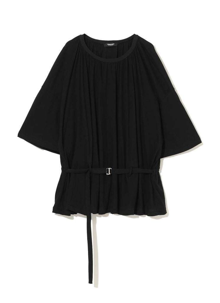 UNDERCOVER "COTTON GATHERED TOP" BLACK